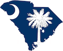 South Carolina Flag Map