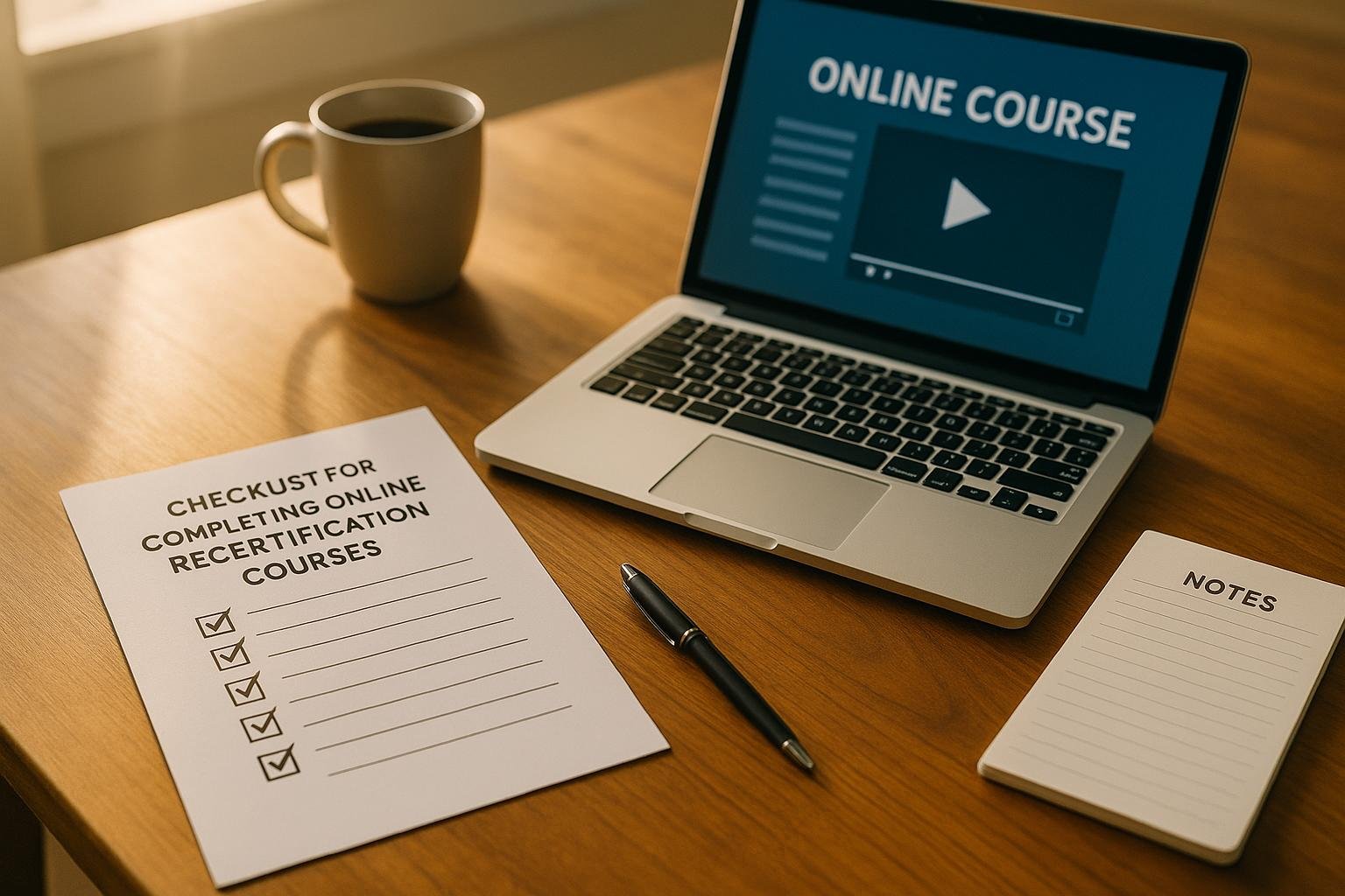 Checklist for Completing Online Recertification Courses